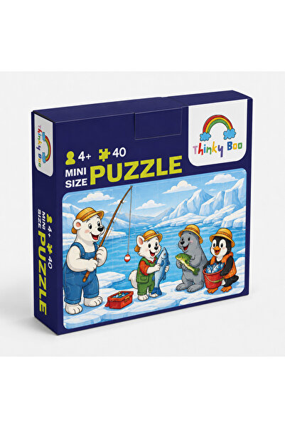 Thinky Boo Balıkçılar Mini Puzzle 40 Parça 3-7 Yaş Eğitici Çocuk Puzzle Yapboz