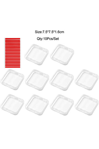 Choice N-10 75MM 10Pcs Transparent Acrylic Nail Storage Box Dust-Proof Travel...
