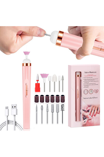 Choice1 Pink-Plus YIKOOLIN Portable Electric Nail Drill Set with 4 Speeds Pro...