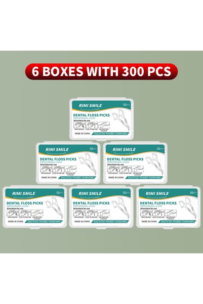 Choice3 6 علب تحتوي على 300 قطعة من أعواد تنظيف الأسنان (50/150/300/600/1000 ...