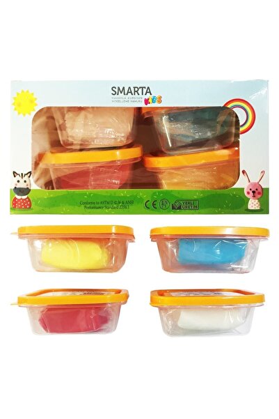 Smarta Akıllı Model Hamuru (Modelleme Hamuru) Sanat Kili Kids Okul Seti (4'lü...