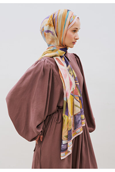 Freshscarfs Φλοράλ Σχέδιο Φιέστας Ράμι Βισκόζη Σάλι Βιολετί