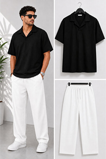 WENMİNG Men's Bürümcük T-Shirt Tracksuit Summer Casual Top and Bottom Set