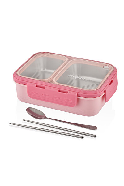 Vagon Steel Lunch Box Stainless Steel 700 ml Xc-7096 (Mixed Color, 1 Piece)
