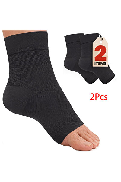 Choice3 S/M Black 1Pcs Ankle Compression Sleeve,Plantar Fasciitis Braces,Open...