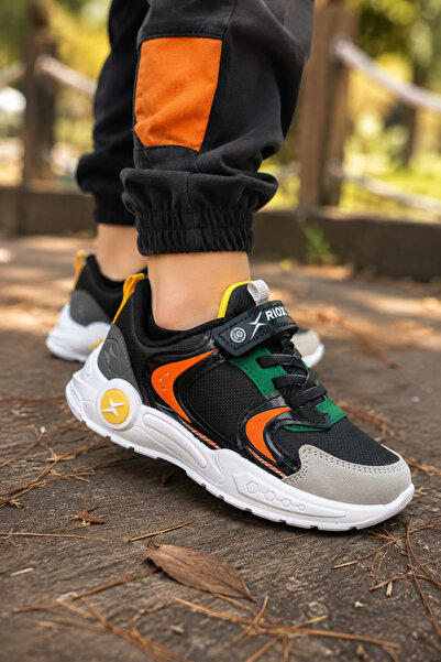 ALTUNTAŞ Boys' Velcro Non-Slip Sole Casual Sports Shoes Sneaker School Shoes