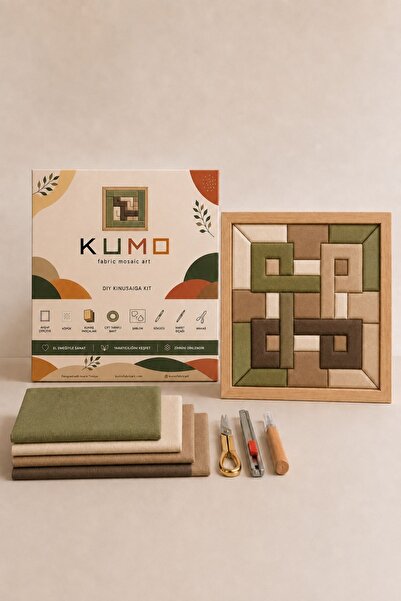KUMO fabric mosaic art Kinusaiga Hobi Seti – Dikişsiz Kumaş Mozaik Sanatı Ken...