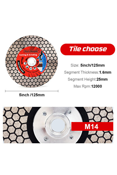 Choice3 1.6mm Multipurpose Cutting Red-125mm-Europe Casaverde D115mm/125mm Di...