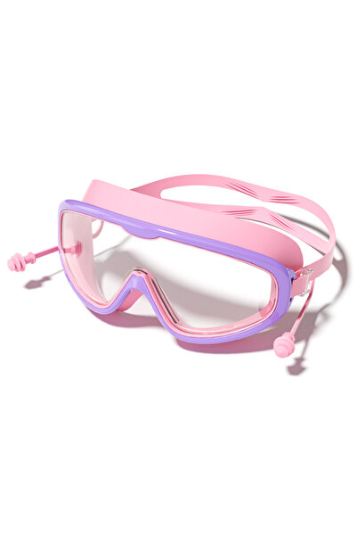 Choice4 Purple-Pink Kids' Large-Frame Swimming Goggles - HD, Waterproof, Anti...