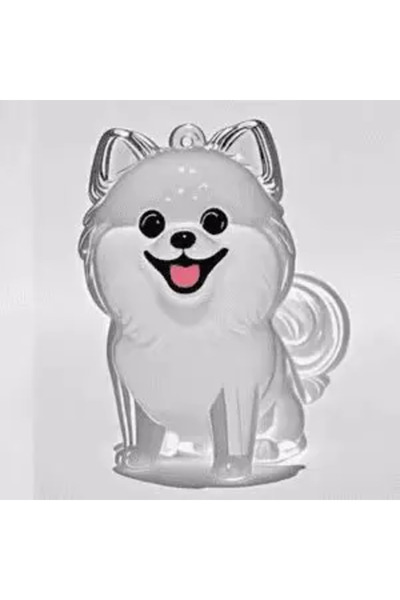 Choice 1 pc Dog5 Pet Fur Memorial Keychain Transparent Dog/Cat Hair Storage P...