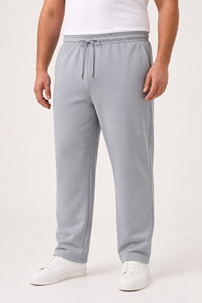 Bravie Men's Plus Size Straight Leg Sweatpants Gray 2011
