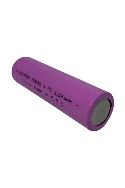 Micron 18650 Lityum Pil (BATARYA) 1200 Mah (AMPER) 3.7 V ( Volt) Şarj Edilebilir Başsız Pil