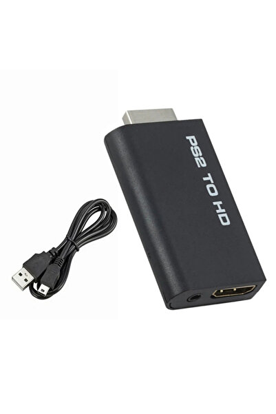 Choice محول صوت وفيديو أسود متوافق مع PS2 إلى HDMI بدقة 480i/480p/576i مع مخر...