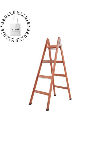 Step 4 BASAMAKLI ÇİFT ÇIKIŞLI AHŞAP MERDİVEN (YÜKSEKLİK 1.40 MT)