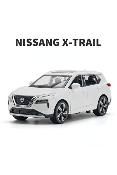 Choice نموذج سيارة لعبة X-Trail بيضاء بمقياس 1/32 مصنوعة من سبائك معدنية قابل...
