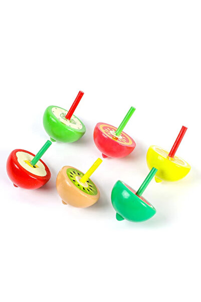 Choice 12pcs 12PC Fruit Wooden Colorful Spinning Top Kids Birthday Party Gift...