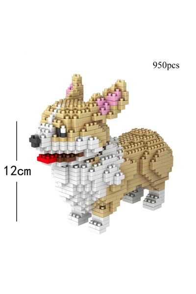 choice2 Corgi in bag Teddy Dog Model Micro Mini Blocks Toy for Child Adult Be...