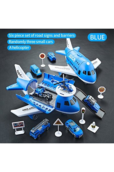 Choice Blue Children's Airplane Car Toy, Inertial Airplane Model, Equipped wi...