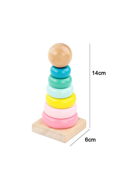 Choice13 Macaron 4 Hot Kids Montessori Wooden Toys Macaron Blocks Learning To...