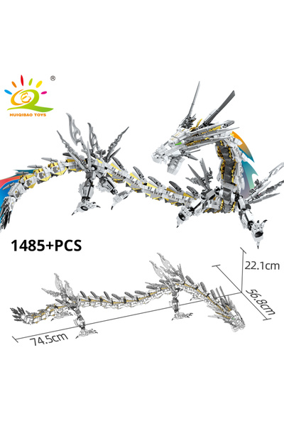 Choice No box HUIQIBAO 1485PCS White Dragon Model Building Blocks Movie Serie...