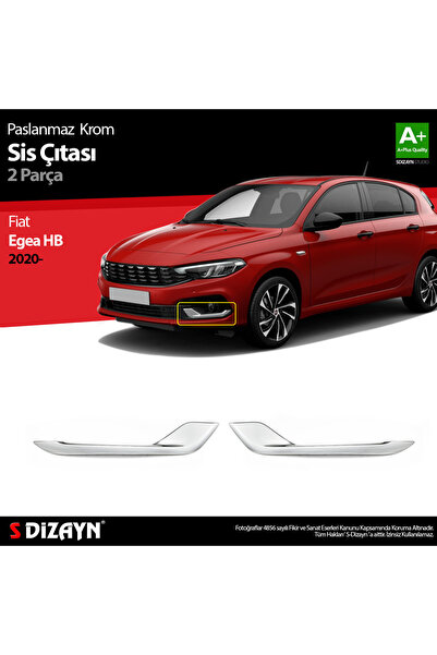 S Dizayn S-Dizayn Fiat Egea HB Krom Sis Çıtası 2 Prç. 2020 Üzeri 5825220