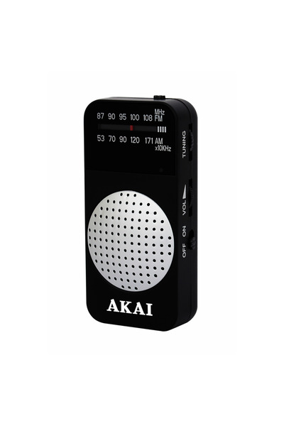 AKAI Φορητό ραδιόφωνο τσέπης APR-250, Μαύρο