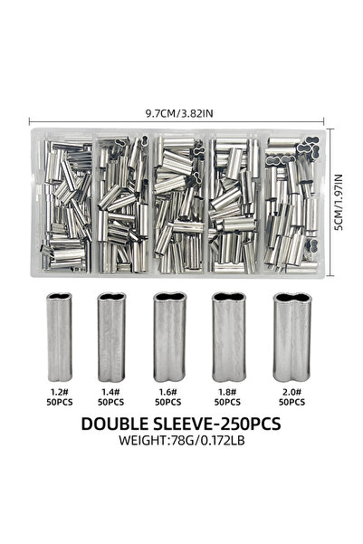 Choice Double Sleeve-250pcs ShareShark 250Pcs/Box Single/doule Barrel Crimpin...