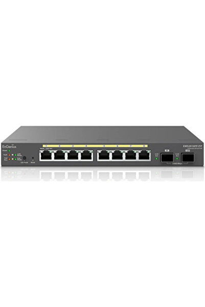 ENGENIUS Switch Gigabit EWS2910FP-FIT, 8 porturi Gigabit Ethernet PoE, 2 port...