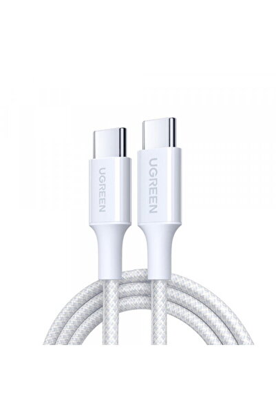 Ugreen Cablu Date si Incarcare USB-C - USB-C L501, 60W, 1m, Alb