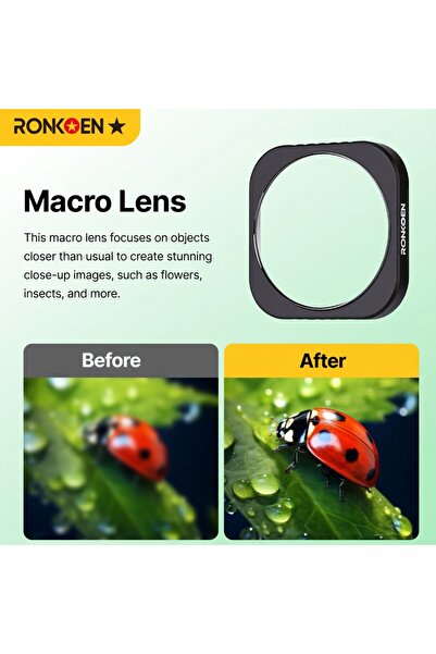 Choice 10X Macro Lens Ronkoen For Insta360 Ace Pro/Ace Pro 2 10X Macro Lens A...
