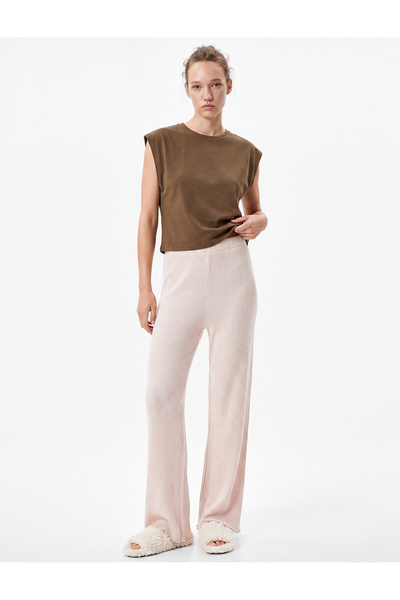 Koton Modal Blend Crew Neck Short Sleeve Basic Pajama Top