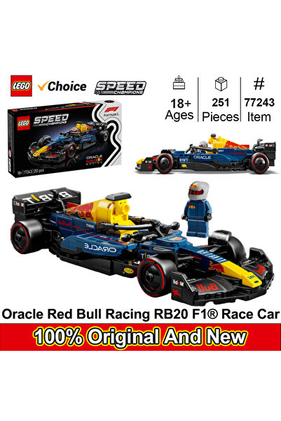 Choice 77243 LEGO 77243 Speed Champions Oracle Red Bull Racing RB20 F1 Race C...