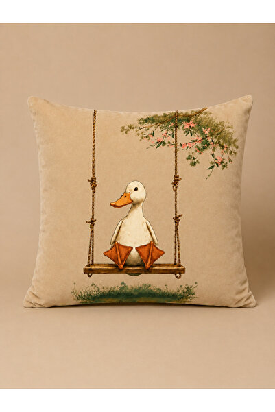 PİKKO HOME Little Duck Tales Digital Printing Polyester Cushion Cover(Kr)