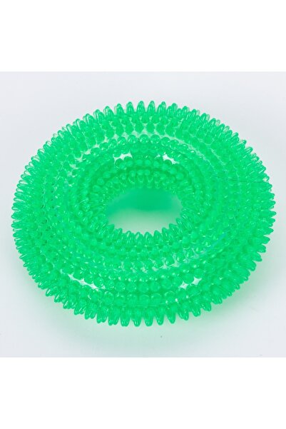 Choice3 Green Squeaky Pet Dog Interactive Chew Toy Puppy Bite Resistant Thorn...