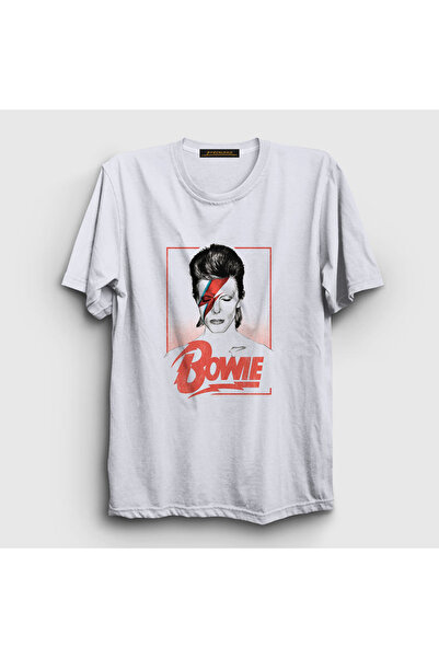 Presmono Unisex White Aladdin Sane David Bowie T-shirt301699tt