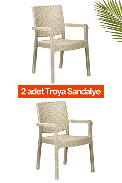 RETRO ART Holiday Troya Rattan Koltuk Capicino 2 Adet