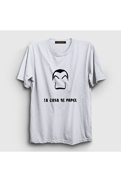 Presmono Unisex beli Dali La Casa De Papel T-shirt 196710tt