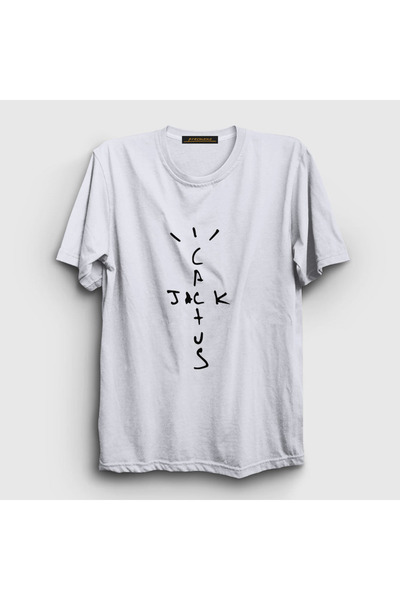 Presmono Unisex beli Cactus Jack Travis Scott T-shirt 50974tt