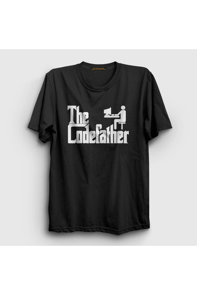 Presmono Unisex Black the Codefather Software Developer Coder Hacker T-Shirt ...