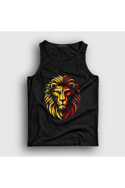 Presmono Unisex Black Lion Head Lion Yellow Red Gift Undershirt 468757 Tt