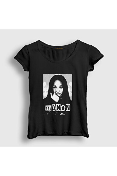 Presmono Women's Black Manon K Pop Katseye T-Shirt 588619Tt