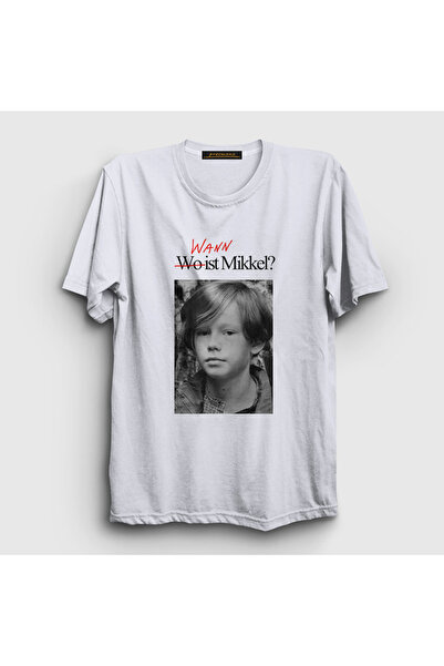 Presmono Unisex bela Wann Wo Ist Mikkel serija tamna T-shirt 535510tt