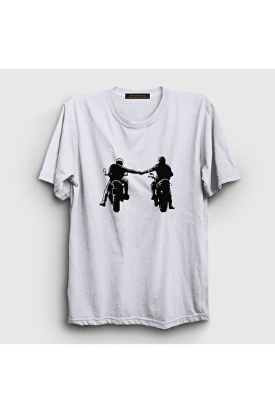 Presmono Bikersko bratstvo unisex belo T-shirt - Bikerski poklon 457771tt