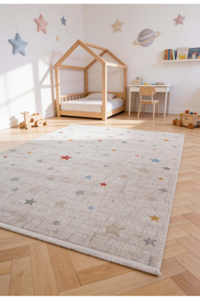 Naar Halı Minidream 2198A Krem Yumuşak Dokulu Çocuk Halısı