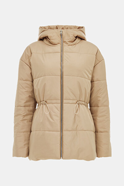 W Collection BEJ KAPUŞONLU MONT