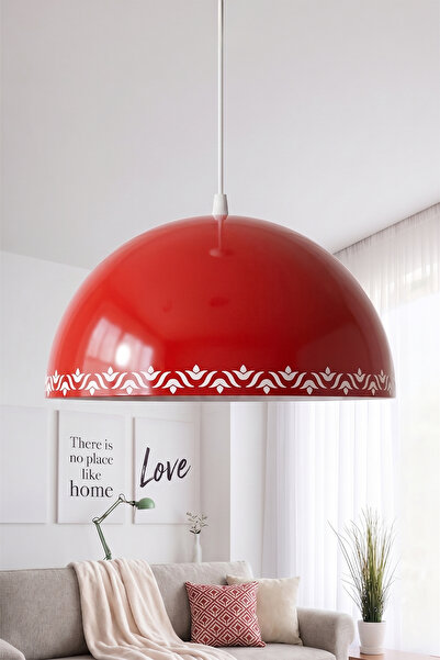 Marrien Luna Tulip Tekli Turuncu Metal Sarkıt (30 cm) Salon, Mutfak & Cafe iç...