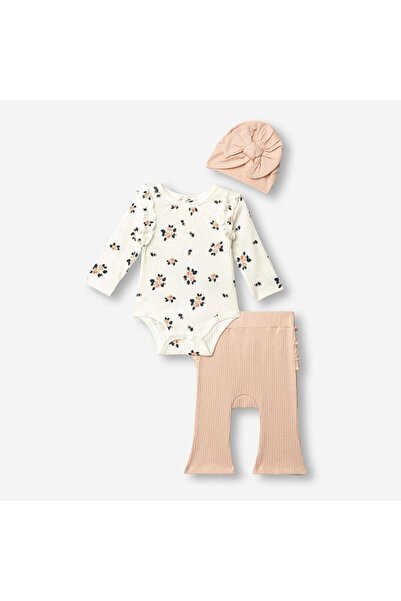 Funky Σετ παντελόνι με σκουφάκι βρεφικό κορίτσι For kids 227-060137-1"Flowers...