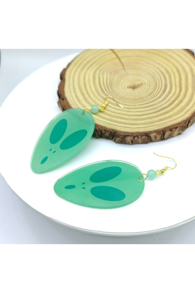 Choice E332-1 Ayase Momo Earrings Dandadan Cosplay Alien Blue Long Earrings C...