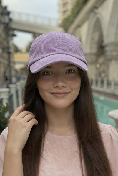 Mollycrush قبعة نسائية موسمية من القطيفة باللون الأرجواني |   قبعة بيسبول قاب...