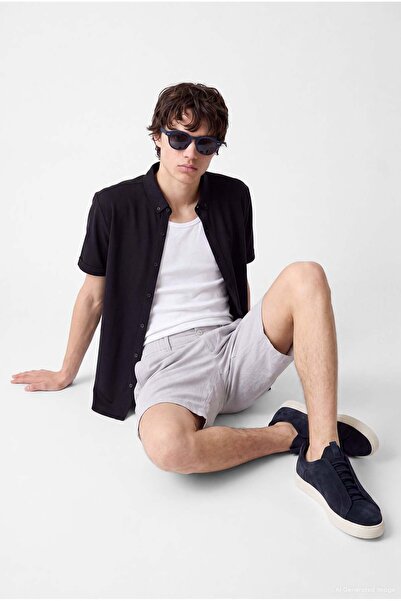 PAULMARK Men's Jogger Shorts with Elastic Waist